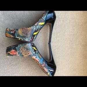 Snake patterned heels